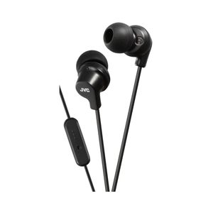 Casti JVC HA-FR15-B-EF, Cu fir, In-Ear, Microfon, mufa in L compatibila cu iPhone, Negru