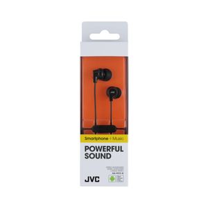 Casti JVC HA-FR15-B-EF, Cu fir, In-Ear, Microfon, mufa in L compatibila cu iPhone, Negru