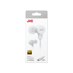 Casti JVC HA-FR29UC-W-U, Cu fir, In-Ear, Microfon, USB-C, Functie Mod Sunet, Husa, alb