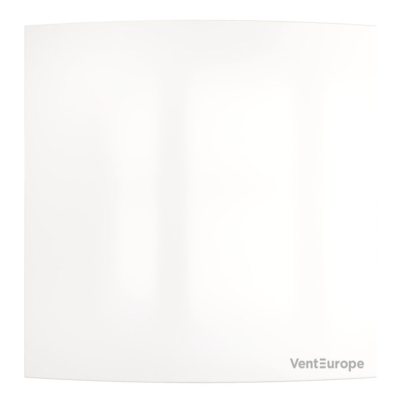 Casa si Gradina - Sanitare - Suporturi si accesorii baie - Sisteme de ventilatie - Ventilator de perete VentEurope PLACE100, patrat, diametru 100 mm, debit 90 mc/h, 14W, IP24, silentios, Alb - Infinity.ro