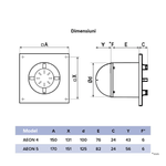 Casa si Gradina - Sanitare - Suporturi si accesorii baie - Sisteme de ventilatie - Panou decorativ din sticla VentEurope PAGM4/5B, compatibil cu ventilatoarele EON, 179x179 mm, design modern, Negru mat - Infinity.ro