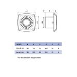 Casa si Gradina - Sanitare - Suporturi si accesorii baie - Sisteme de ventilatie - Ventilator de perete VentEurope  VALUE100, patrat, diametru 100 mm, debit 100 mc/h, 14W, IP24, silentios, economic, Alb - Infinity.ro