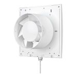 Casa si Gradina - Sanitare - Suporturi si accesorii baie - Sisteme de ventilatie - Ventilator baie cu snur inchidere/deschidere VentEurope EASY125PS, 125 mm, 183 mc/h, IP24, 14W, Alb - Infinity.ro