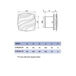Casa si Gradina - Sanitare - Suporturi si accesorii baie - Sisteme de ventilatie - Ventilator de perete VentEurope STREAM100, patrat, diametru 100 mm, debit 95 mc/h, 14W, IP24, silentios, economic, Alb - Infinity.ro