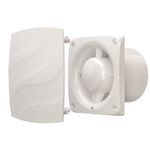 Casa si Gradina - Sanitare - Suporturi si accesorii baie - Sisteme de ventilatie - Ventilator de perete VentEurope STREAM100, patrat, diametru 100 mm, debit 95 mc/h, 14W, IP24, silentios, economic, Alb - Infinity.ro