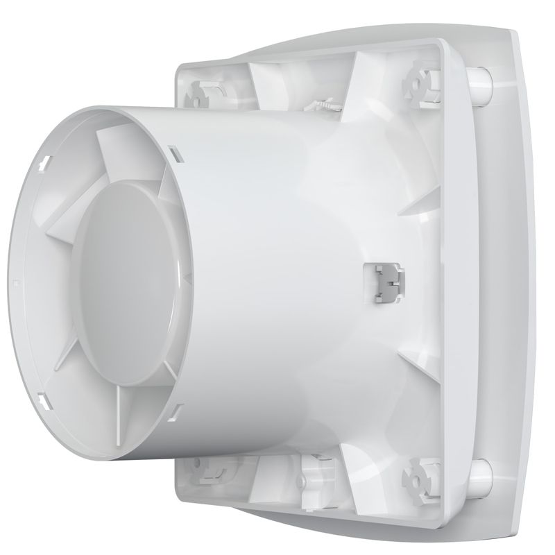 Casa si Gradina - Sanitare - Suporturi si accesorii baie - Sisteme de ventilatie - Ventilator de perete VentEurope STREAM100, patrat, diametru 100 mm, debit 95 mc/h, 14W, IP24, silentios, economic, Alb - Infinity.ro