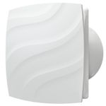 Casa si Gradina - Sanitare - Suporturi si accesorii baie - Sisteme de ventilatie - Ventilator de perete VentEurope STREAM100, patrat, diametru 100 mm, debit 95 mc/h, 14W, IP24, silentios, economic, Alb - Infinity.ro