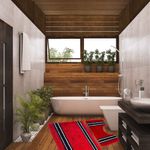 Casa si Gradina - Textile si covoare - Covoare - Covorase baie - Set 2 covorase baie – cu membrana antiderapanta, 100% fibre sintetice, rosu, 50×40 cm, 50×80 cm, Sandy Ros - Infinity.ro