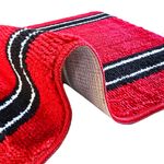 Casa si Gradina - Textile si covoare - Covoare - Covorase baie - Set 2 covorase baie – cu membrana antiderapanta, 100% fibre sintetice, rosu, 50×40 cm, 50×80 cm, Sandy Ros - Infinity.ro