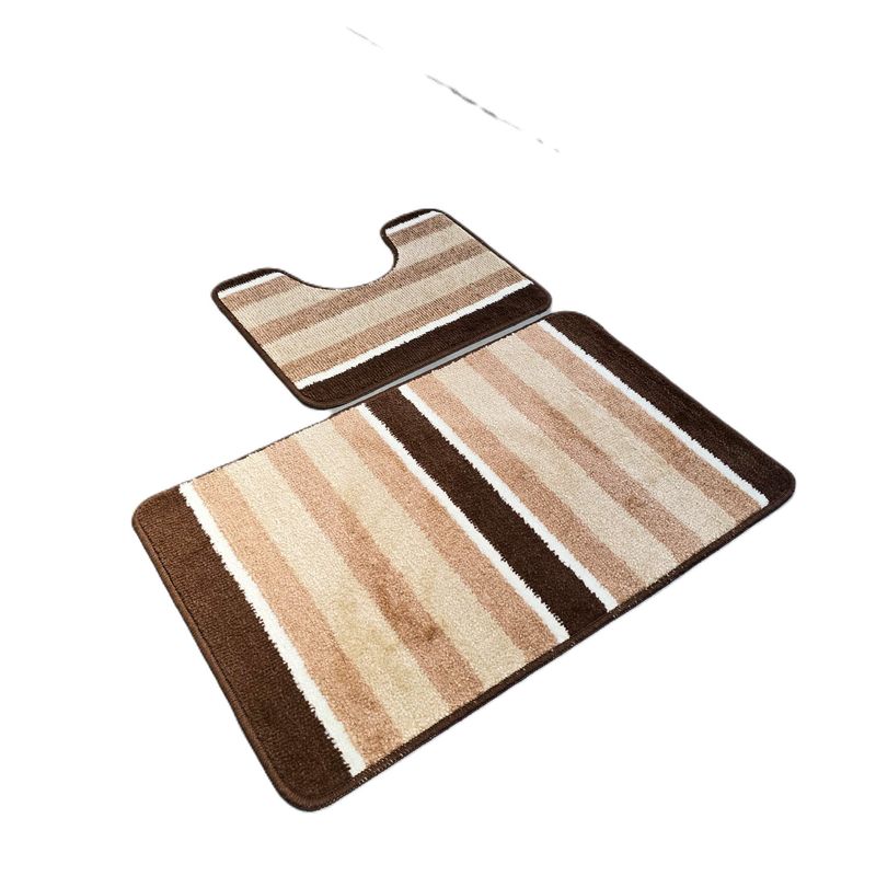 Casa si Gradina - Textile si covoare - Covoare - Covorase baie - Set 2 covorase baie – cu membrana antiderapanta, 100% fibre sintetice, maro, 50×40 cm, 50×80 cm, Sandy Adda - Infinity.ro