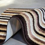 Casa si Gradina - Textile si covoare - Covoare - Covorase baie - Set 2 covorase baie – cu membrana antiderapanta, 100% fibre sintetice, maro, 50×40 cm, 50×80 cm, Sandy Vitality - Infinity.ro