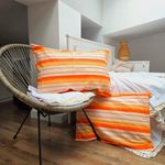 Casa si Gradina - Textile si covoare - Lenjerii de pat - Fete de perna - Set 4 Fete de perna Kotonia Home, 100% bumbac, finet color, portocaliu, 50x80 cm, 01 - Infinity.ro
