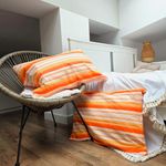 Casa si Gradina - Textile si covoare - Lenjerii de pat - Fete de perna - Set 4 Fete de perna Kotonia Home, 100% bumbac, finet color, portocaliu, 50x80 cm, 01 - Infinity.ro