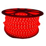 Casa si Gradina - Decoratiuni - Decoratiuni de sezon - Furtun Luminos tip Banda SMD 5050, 10 m 600 Leduri, Rosu, cu alimentator inclus - Infinity.ro