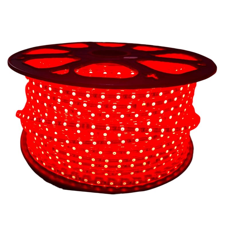 Casa si Gradina - Decoratiuni - Decoratiuni de sezon - Furtun Luminos tip Banda SMD 5050, 10 m 600 Leduri, Rosu, cu alimentator inclus - Infinity.ro