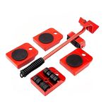 Casa si Gradina - Constructii - Depozitare, transport si protectie - Echipamente pentru transport si ridicat - Set suport cu roti pentru mutat mobila, rosu/negru, 5 piese - Infinity.ro