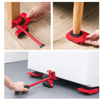 Casa si Gradina - Constructii - Depozitare, transport si protectie - Echipamente pentru transport si ridicat - Set suport cu roti pentru mutat mobila, rosu/negru, 5 piese - Infinity.ro