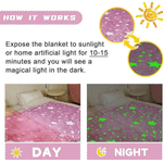 Casa si Gradina - Textile si covoare - Pături și cuverturi - Pături - Patura pufoasa fosforescenta, 150 x 100 cm - Infinity.ro