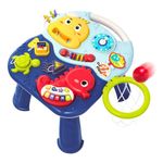 Jucarii, Copii si Bebe - Jucarii si jocuri - Jucarii bebelusi - Jucarii interactive bebelusi - Masuta si Panou Activitati Montessori 2 in 1, Jucarie Muzicala cu Lumini LED, Pian, Forme si Culori, 18 luni+ - Infinity.ro