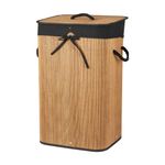 Market - Spalare si intretinere rufe - Uscatoare de rufe si accesorii - Cos de rufe din bambus, forma dreptunghiulara, cu capac – Excellent Houseware, 40×30×60 cm - Infinity.ro