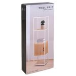 Casa si Gradina - Mobilier - Dulapuri si sifoniere - Dulapuri - Dulap cu cadru metalic si rafturi MDF, design modern cu usa din lemn, 43x33x153 cm, alb - Infinity.ro