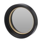 Casa si Gradina - Decoratiuni - Oglinzi - Oglinda decorativa, cu rama neagra si detaliu auriu, 40.5 cm - Infinity.ro