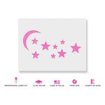 Casa si Gradina - Decoratiuni - DIY - Sabloane decorative pereti - Sablon Perete vopsire, tencuiala 0.7mm Luna si Stele model MXSP7468, 300 x 300 mm - Infinity.ro