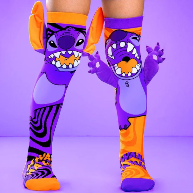 Fashion, accesorii si bijuterii - Copii - Lenjerie si pijamale copii - Sosete si dresuri copii - Sosete lungi colorate Madmia Stitchzilla unisex 6-99 ani - Infinity.ro