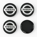 Auto si Moto - Anvelope si jante - Accesorii roti - Capace roti - Set 4 Capace Jante Aliaj Nissan – 54mm Negre - Infinity.ro