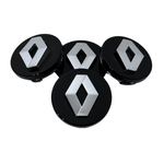 Auto si Moto - Anvelope si jante - Accesorii roti - Capace roti - Set 4 Capace Jante Aliaj Renault 50mm – 57mm, Negru - Infinity.ro