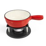 Casa si Gradina - Bucatarie si vesela - Vase pentru gatit - Oale si cratite - Oala emailata Fondue set 1,8 Litri Potrivit pentru Orice Tip de Plita - Infinity.ro