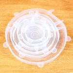 Casa si Gradina - Bucatarie si vesela - Ustensile bucatarie - Capace Universale din Silicon, Set de 6 Dimensiuni  Ideale pentru Pastrarea Prospetimii - Infinity.ro