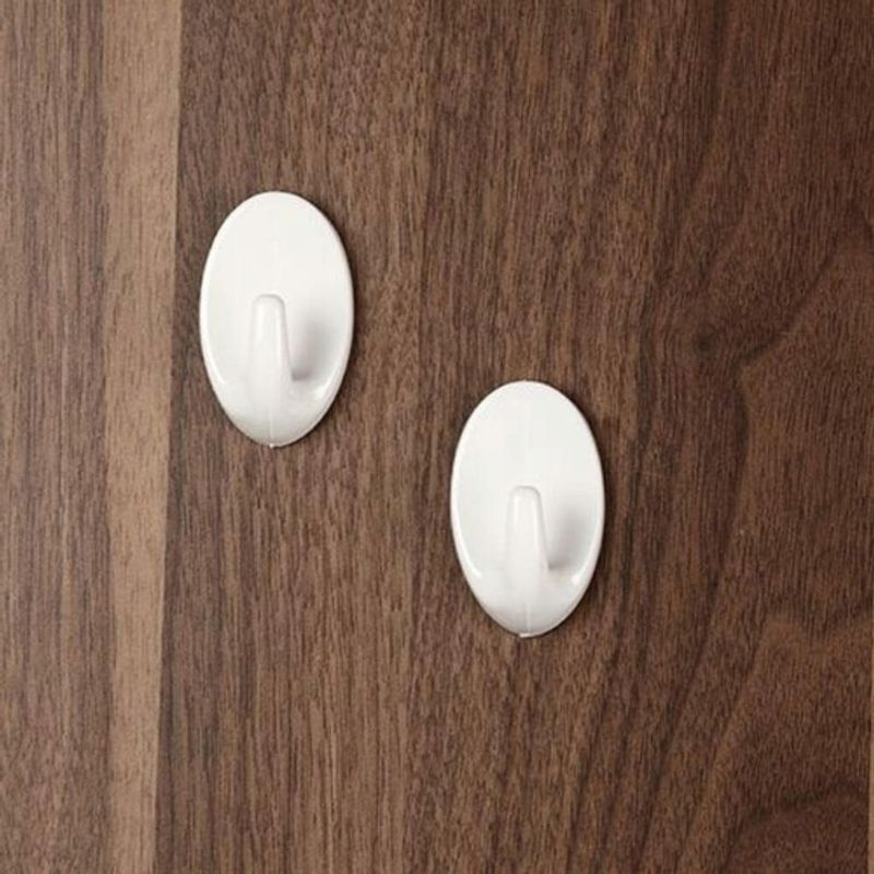 Casa si Gradina - Mobilier - Organizare si depozitare - Cuiere - Set 3 Cuiere Autoadezive din Plastic, Usor de Utilizat - Infinity.ro