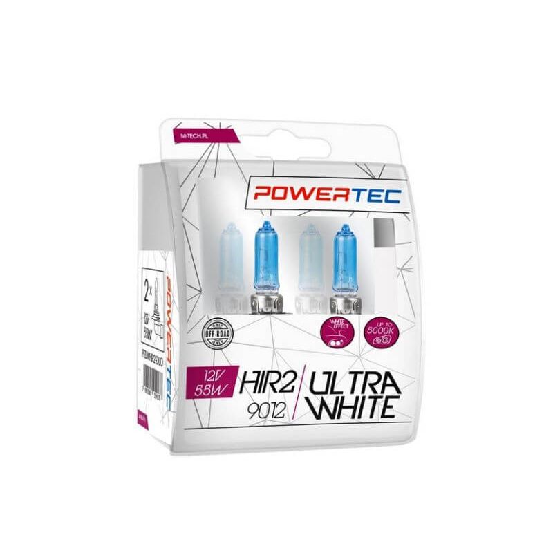 Auto si Moto - Electrice auto - Iluminare si semnalizare - Becuri auto - Set 2 bucăți becuri auto PowerTech Ultra White HIR2 12V, 55W - Infinity.ro