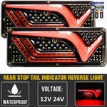 Auto si Moto - Electrice auto - Iluminare si semnalizare - Becuri auto - Set de 2 buc lampi LED Xentech Light impermeabil 12V-24V camion- remorca lumină spate, stop, marșarier, pozitie, ceata - Infinity.ro