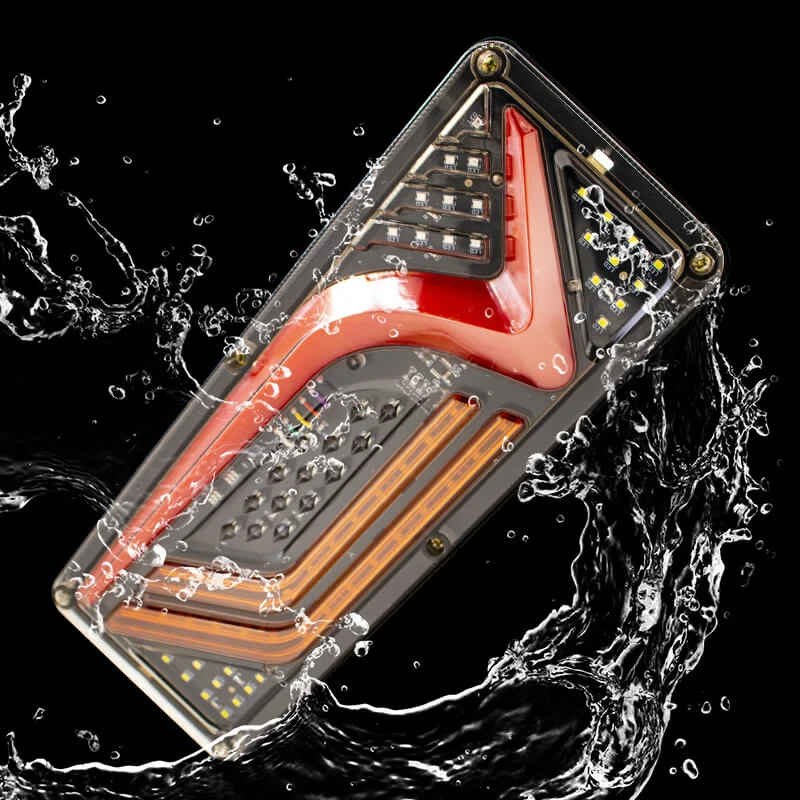 Auto si Moto - Electrice auto - Iluminare si semnalizare - Becuri auto - Set de 2 buc lampi LED Xentech Light impermeabil 12V-24V camion- remorca lumină spate, stop, marșarier, pozitie, ceata - Infinity.ro