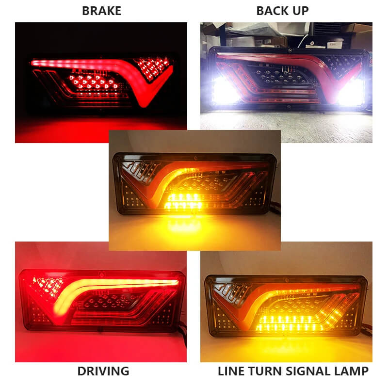 Auto si Moto - Electrice auto - Iluminare si semnalizare - Becuri auto - Set de 2 buc lampi LED Xentech Light impermeabil 12V-24V camion- remorca lumină spate, stop, marșarier, pozitie, ceata - Infinity.ro