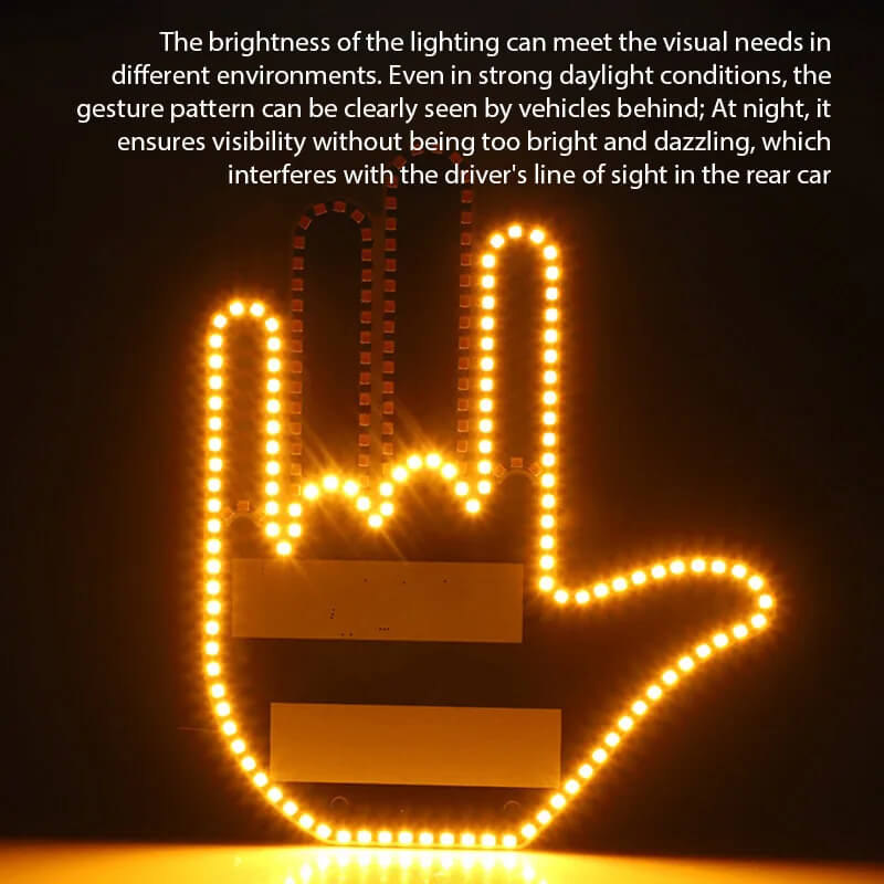 Auto si Moto - Piese auto si accesorii - Interior auto - Accesorii interior - Lampă LED Interactivă cu Gesturi pentru Mașină – Comunicare Amuzantă între Șoferi cu Telecomandă - Infinity.ro