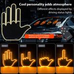 Auto si Moto - Piese auto si accesorii - Interior auto - Accesorii interior - Lampă LED Interactivă cu Gesturi pentru Mașină – Comunicare Amuzantă între Șoferi cu Telecomandă - Infinity.ro