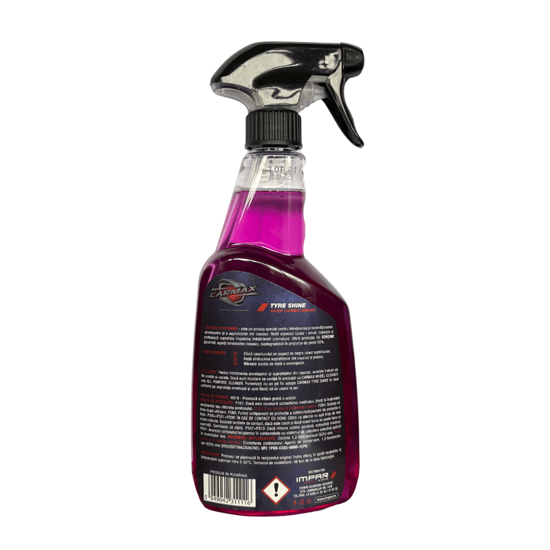 Auto si Moto - Intretinere auto - Produse curatare auto - Solutie tratament anvelope Carmax 750 ml - Infinity.ro