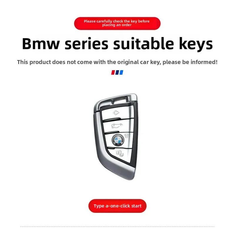 Auto si Moto - Electronice auto - Sisteme de inchidere centralizata - Husă cheie auto neagra si breloc ABS+TPU pentru BMW Seria G - Infinity.ro