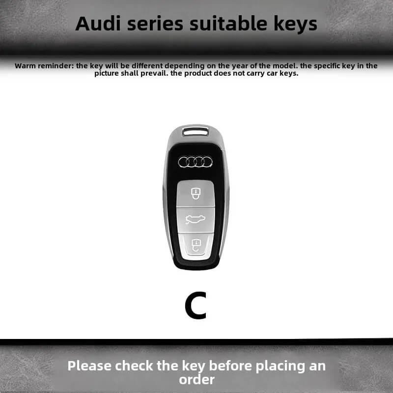 Auto si Moto - Electronice auto - Sisteme de inchidere centralizata - Husă metalică + breloc pentru cheie Audi (modele 2019–2024) - Infinity.ro