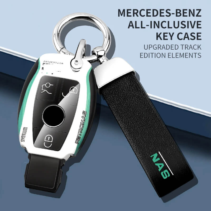 Auto si Moto - Electronice auto - Accesorii electronice auto - Carcasa cheie / telecomanda auto si breloc metalic Mercedes-Benz Petronas AMG - Infinity.ro