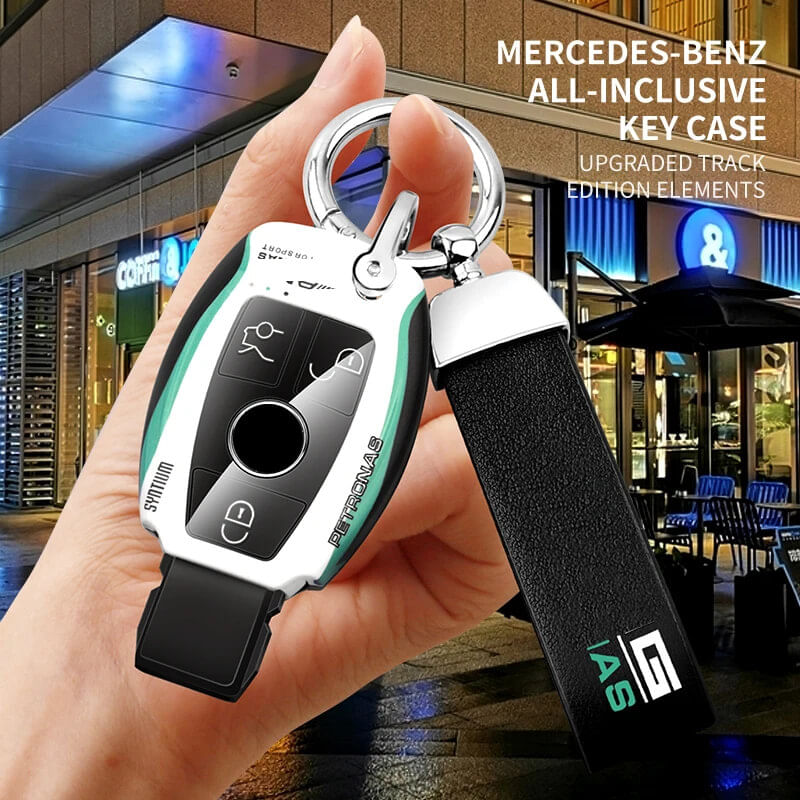 Auto si Moto - Electronice auto - Accesorii electronice auto - Carcasa cheie / telecomanda auto si breloc metalic Mercedes-Benz Petronas AMG - Infinity.ro