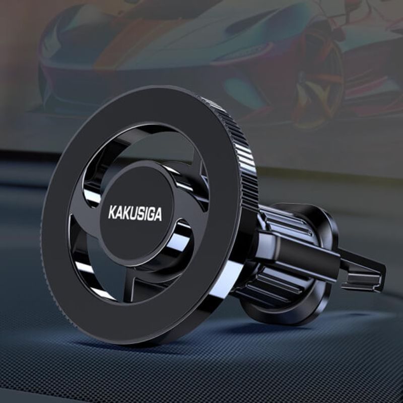 Laptop, Telefoane si Tablete - Telefoane mobile si accesorii - Accesorii Telefoane - Suport si docking telefoane - Suport Auto, montaj Ventilatie, Magnetic, 360°,Ksc-1164, Magnetic Ring, PullClip, Black - Infinity.ro