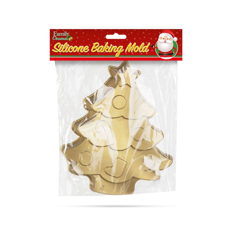 Casa si Gradina - Decoratiuni - Decoratiuni de sezon - Forma de copt din silicon – brad – 28 x 25 x 4,5 cm - Infinity.ro