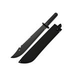 Sport si Outdoor - Camping - Cutite, bricege si accesorii - Cutite si bricege - Sabie de vanatoare DEPOX®, Ninja Blade, maner metal, 50 cm, negru, teaca inclusa - Infinity.ro