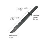 Sport si Outdoor - Camping - Cutite, bricege si accesorii - Cutite si bricege - Set doua sabii vanatoare DEPOX®, Ninja Blade, maner metal, 50 cm, negru, teaca inclusa - Infinity.ro