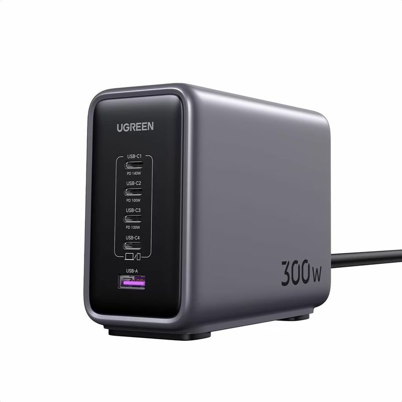 Laptop, Telefoane si Tablete - Telefoane mobile si accesorii - Accesorii Telefoane - Incarcatoare telefoane - Incarcator universal, Ugreen, Incarcare rapida, 4 porturi USB Type-C, 120x120x25mm, 2 m, Negru/Gri - Infinity.ro
