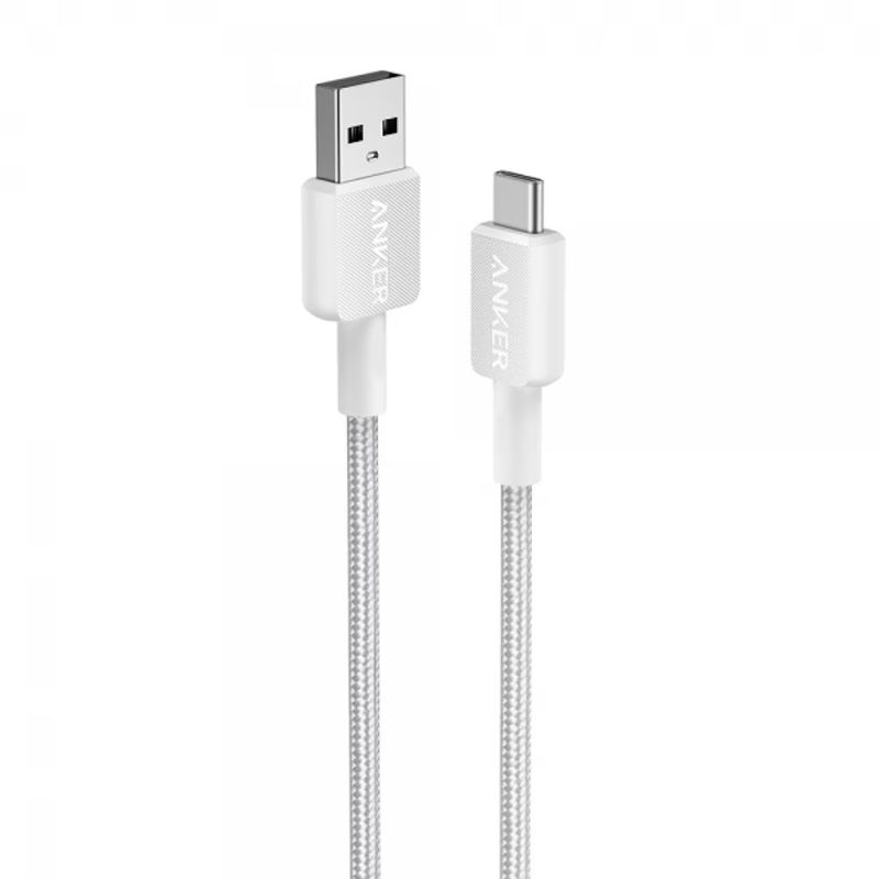Laptop, Telefoane si Tablete - Telefoane mobile si accesorii - Accesorii Telefoane - Cabluri si adaptoare telefoane - Cablu alimentare si date Anker, USB-A (T) la USB Type-C (T), 1.8m, Alb, "A81H6G21" - Infinity.ro